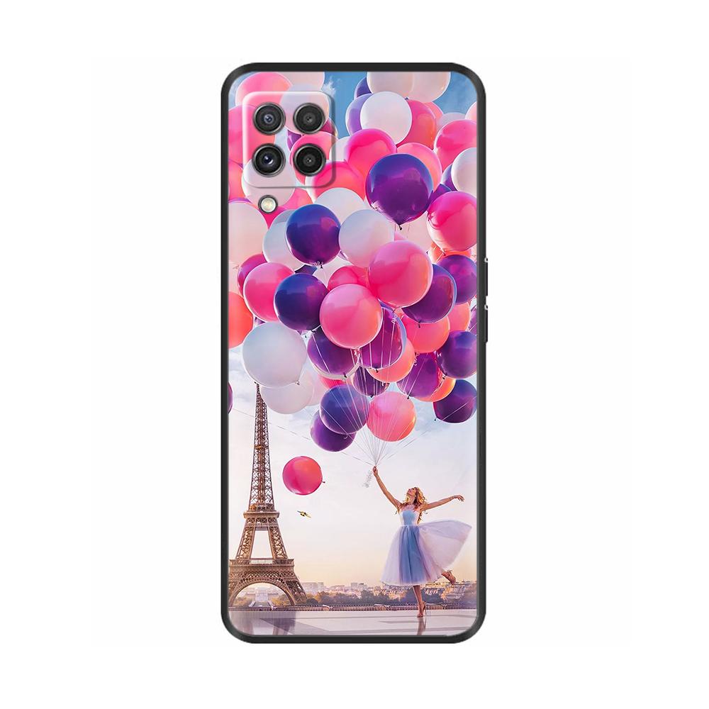 For Samsung Galaxy M22 M32 4G Case Phone Back Cover For Samsung M32 4G M22 F22 Case Soft Black Silicone Bumper Shell 6.4 Inch
