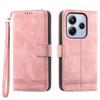 DIERFENG DF-03 For Xiaomi Redmi Note 14 4G (163.25x76.55x8.16mm) Leather Case Lines Imprint Wallet Phone Cover