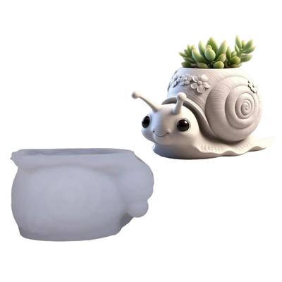 Stampo in Silicone a Forma di Lumaca Creativa per Vasi da Fiori, Contenitori per Gioielli Fai-da-Te, Artigianato in Resina e Fioriere per Succulente