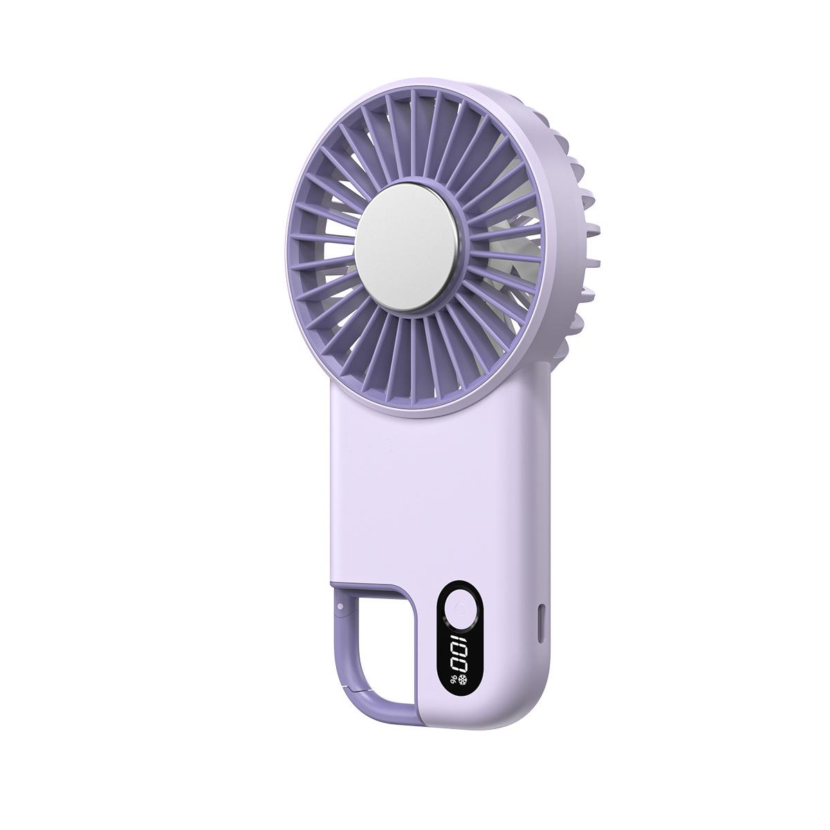 Portable Mini Handheld USB Fan with Adjustable Wind Speeds 1800mAh фиолетовый