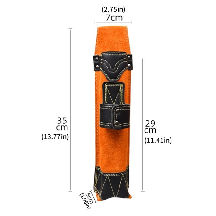 Fireproof Welding Electrode Organizers Bag Thickened Leather Base Waterproof Exterior Ergonomic Carrying Straps For Construction Sites