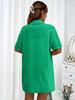 Women's Solid Color Short Sleeve Casual Shirt & Shorts Set - Loose & Stylish Two-Piece