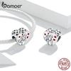 BAMOER Unique Design 925 Sterling Silver Pendant Sweet Time Charm Heart Shape Bead Fit Origional Bracelet Couple Jewelry Gift
