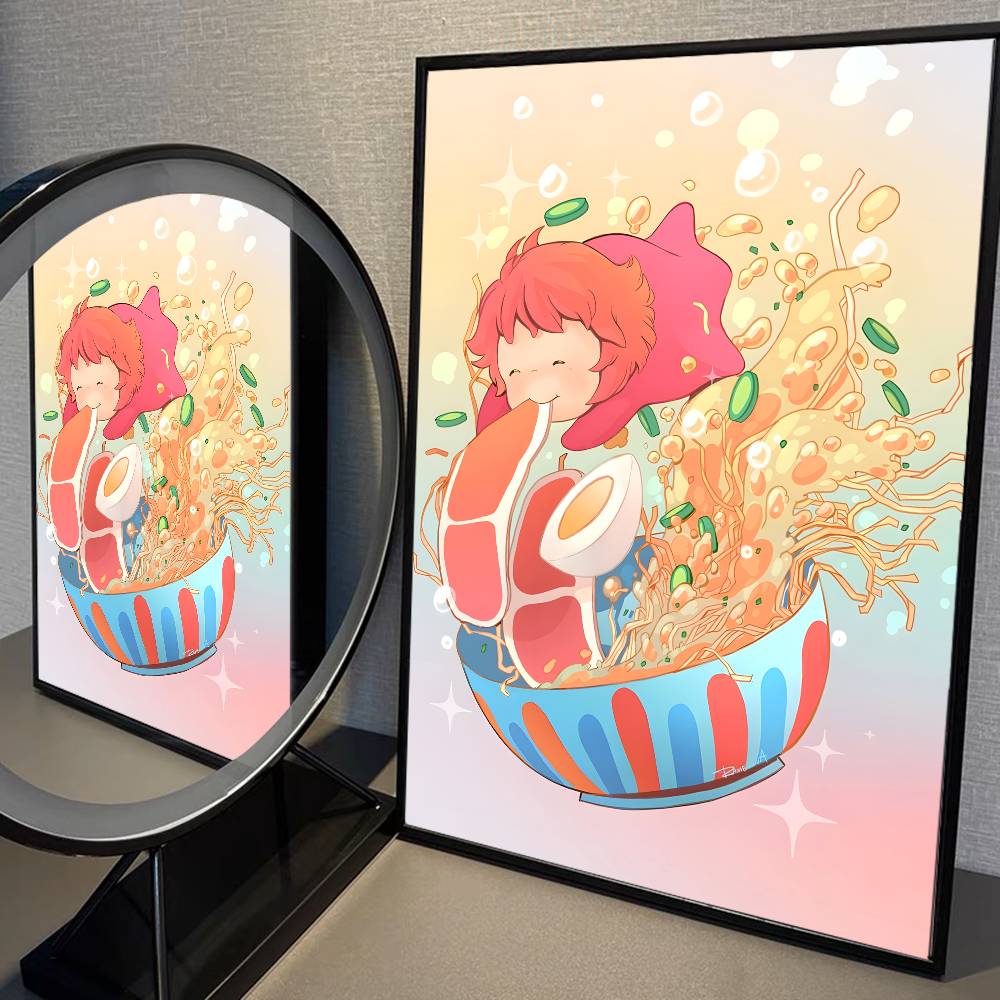 Anime P-ponyos Vintage Posters Sticky Retro Kraft Paper Sticker DIY Room Bar Cafe Kawaii Room Decor