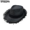WTEMPO Summer Unisex Breathable Sunscreen Hats Vintage Hand-woven Straw Hats Solid Color Casual Formal Hats
