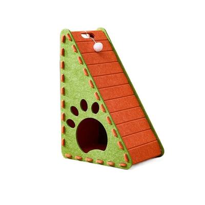 With Plush Ball Toy Cat Scratcher Easy To Clean Prevents Furniture Damage Felt Cat Scratcher Durable Removable Cat Toy