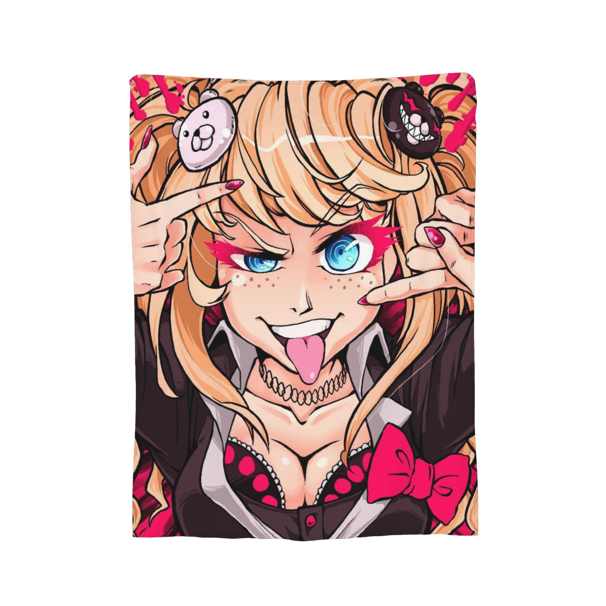 Аниме Danganronpa Одеяла Флис Текстиль Декор Джунко Эношима Легкие Тонкие Пледы для Дивана Путешествий Коврик Штука 30x40in