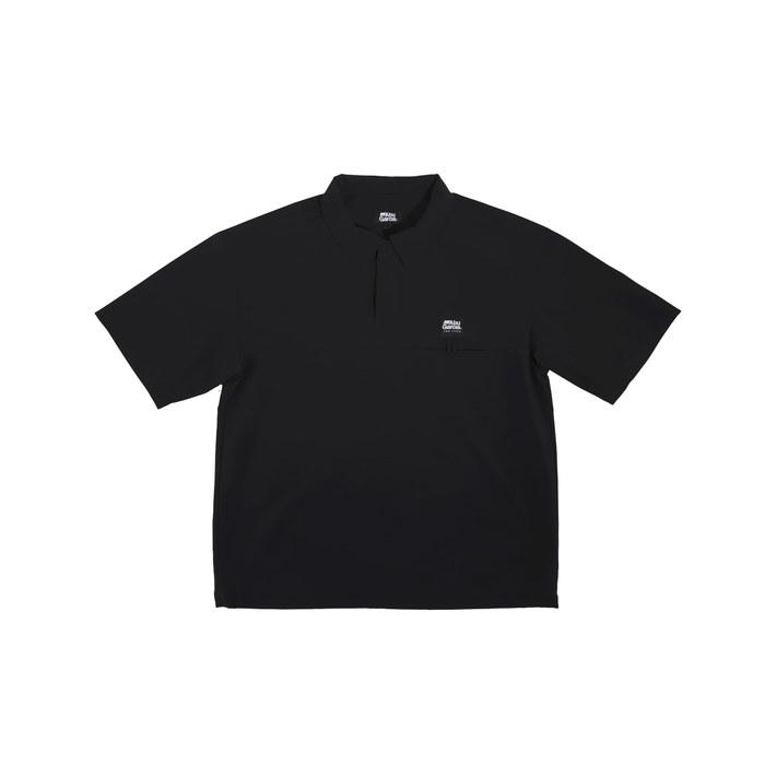 [Abu Garcia] Polo Shirt Water Resistant Fishing Polo Black
