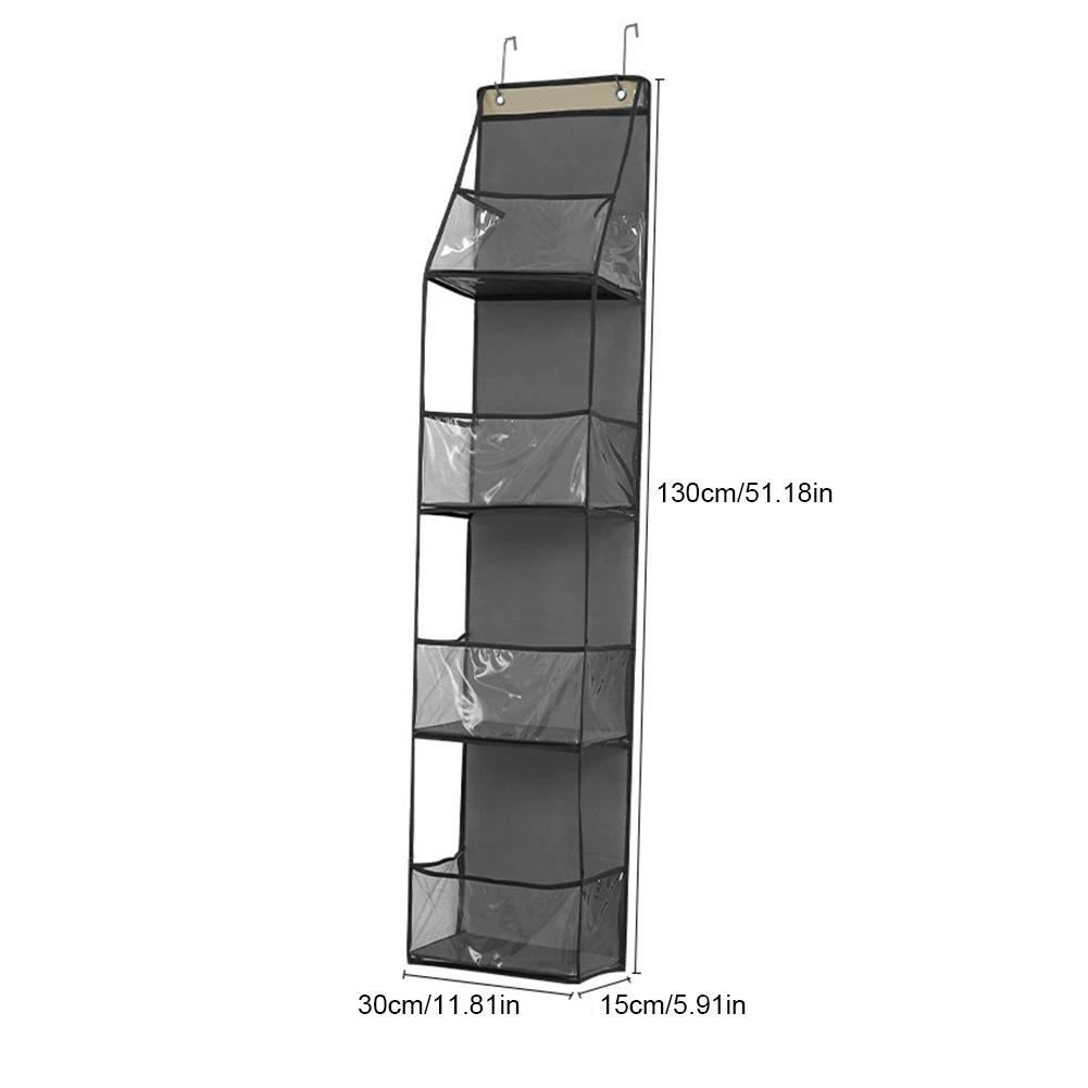 4Layer Multi-functional Fabric Storage Bags Hanging Bag for Behind The Door Underwear Bra Pants Clothes Toys Doll Organizer