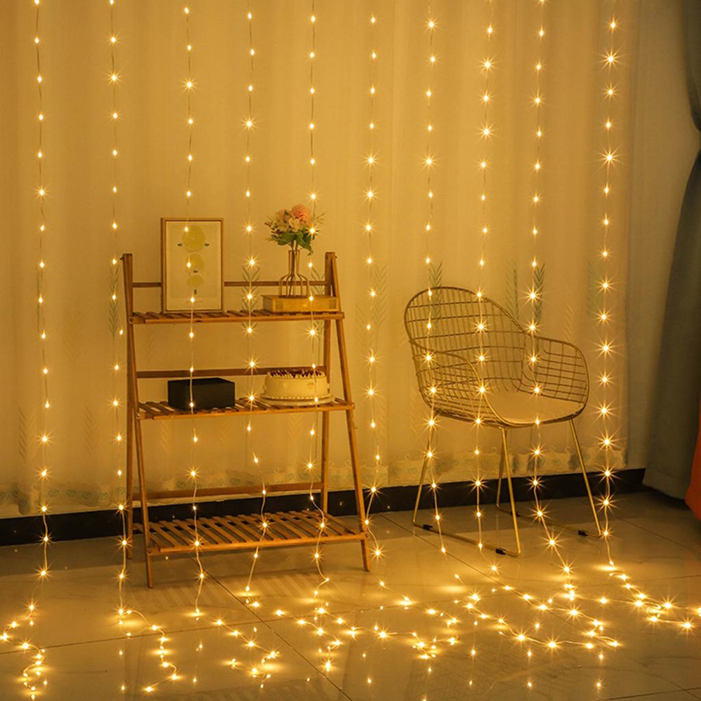 3x1/3x3M LED Curtain Fairy String Flex Wire Lights Garland For Christmas New Year Party Wedding Home Garden Patio Decoration