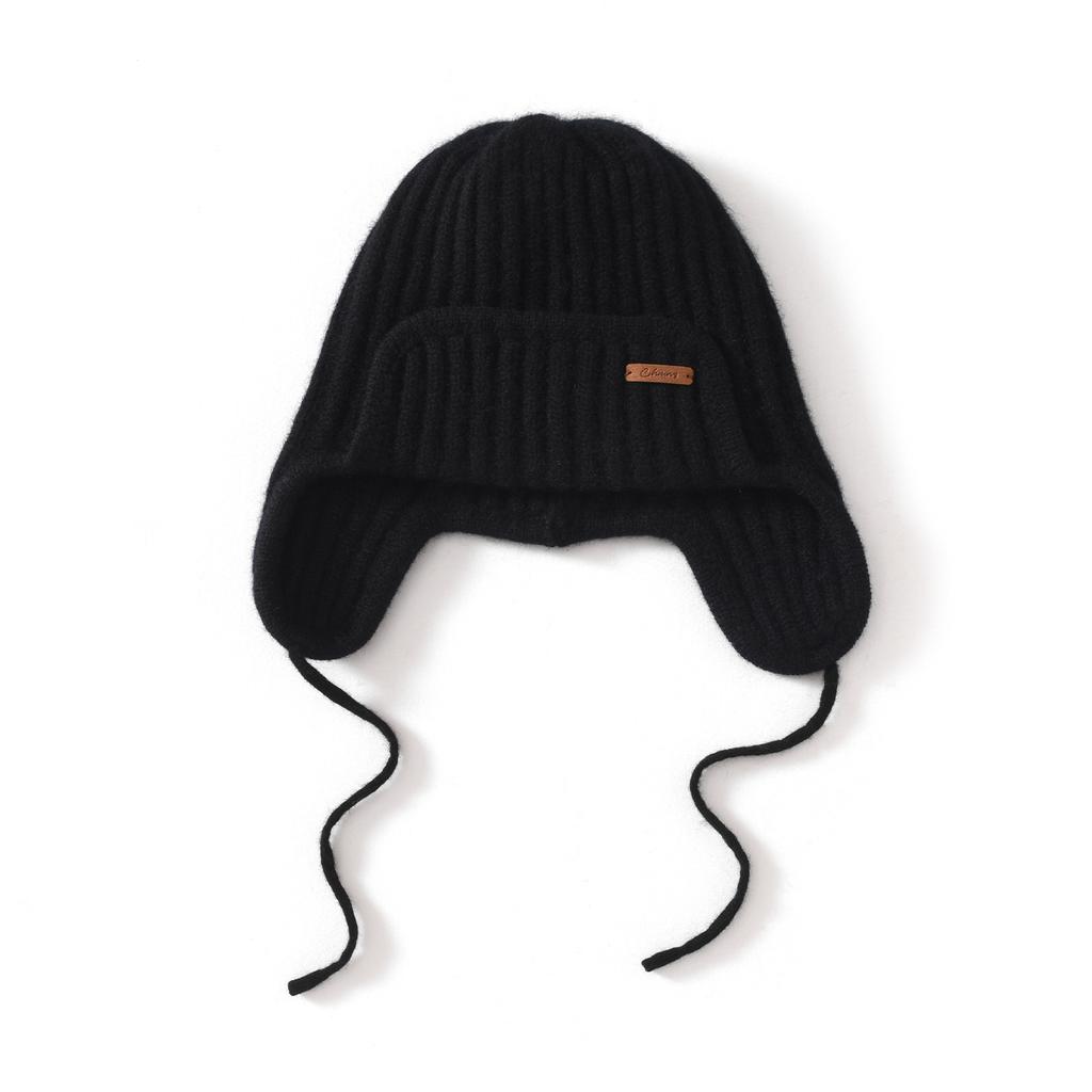 Cashmere high-quality export to Russia thickened ear protector winter outdoor warm windproof bag head knitted hat