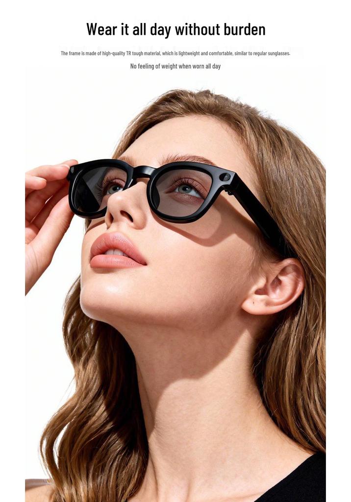 MT3 AI Smart Glasses: 8MP Camera for HD Photo/Video, AI Object Recognition