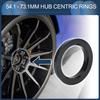 INFINAUTO Hub Centric Ring 54.1mm ID 73.1mm OD Car Wheel Hub Ring ABS Plastic Black 4pcs