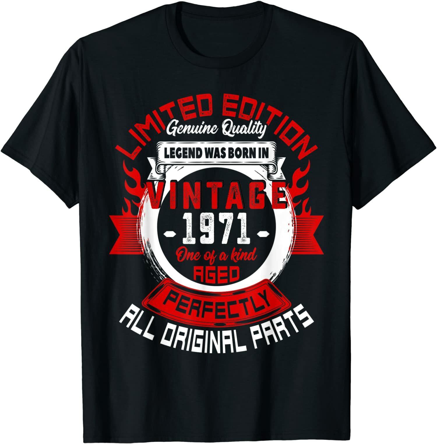 51 Birthday Gift Vintage Legends Born In 1971 51 Years Old T-Shirt Size S-5XL S разноцветный