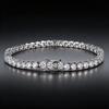 Elegant Micro-Set Zircon Tennis Bracelet Women Men Minimalist Geometric Design In Gold Tone