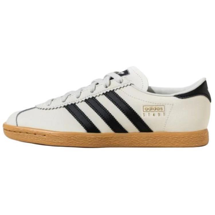 Adidas Originals Stadt Low top Skateboard Shoes Unisex Beige Black Men's JS4606