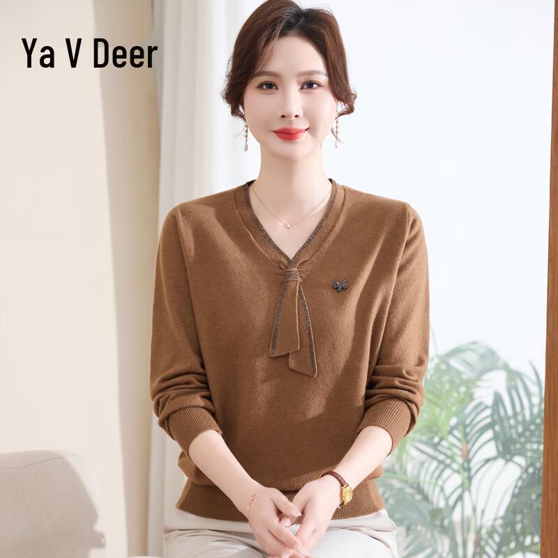 Yalu Spring 2026 Loose Fit Long Sleeve Knitted Top for Women 2XL