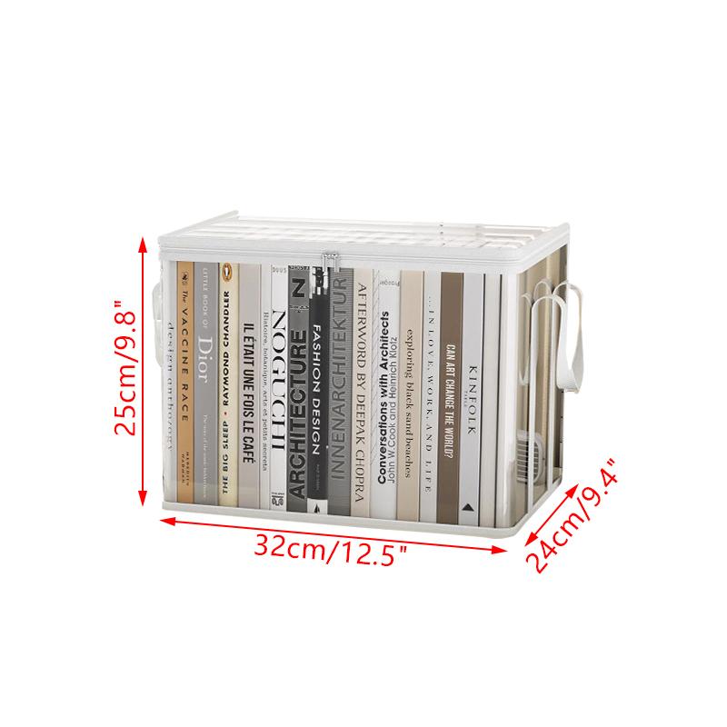 Toys Organization Student Book Storage Bag Large Capacity Foldable Portable Storage Box Transparent Dustproof Waterproof Clothes