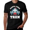 Santa Likes Tren Tshirt Sports Casual Short Sleeve Cotton Tee