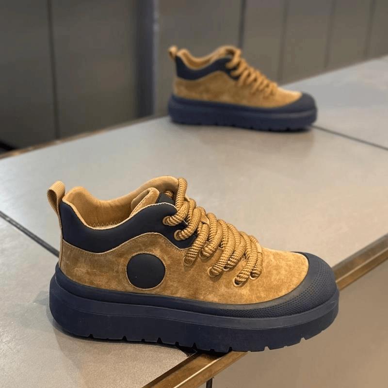 Men's shoes casual sports shoes platform heightening Martin boots retro shoes