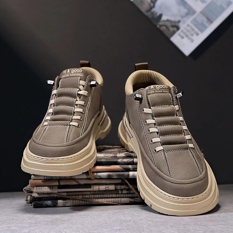 Luxuriöse Herren-Freizeit-Sneaker Mode Plateau-Laufschuhe für Herren Outdoor Rutschfest Arbeitsschuhe Marken-Designer Tenis Herrenschuhe