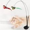 3pcs Cat Toy Set - Simulated Bird Teaser with Nylon Feathers, Double Rod Strong Suction Cup and Bell for Interactive Training and Boredom Relief
