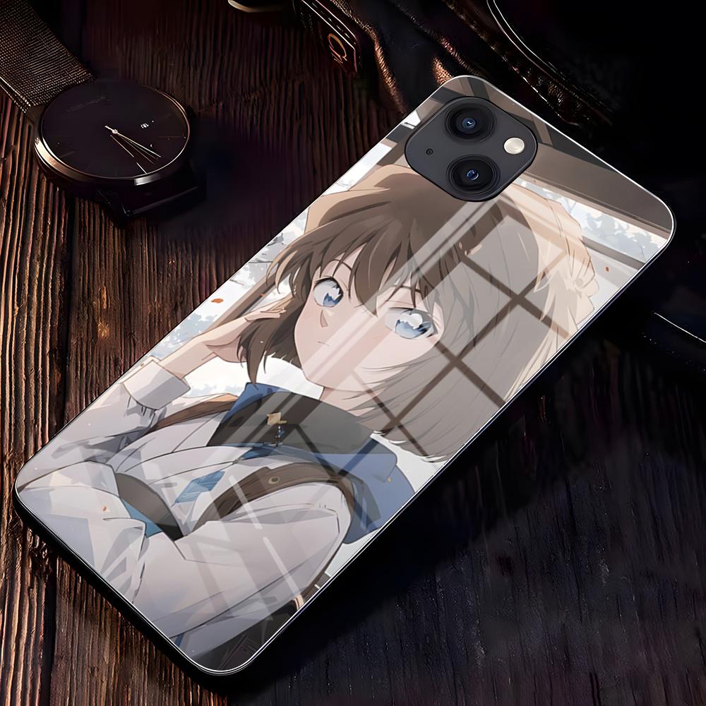 A-Detective C-Conan Haibara Telefoonhoesje Voor IPhone 17 Pro Max 16 15 14 Pro Max 13 11 X Xs Xr 8 7Plus Glazen Hoes