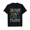 Born To Game Forced Go School Gamer Funny T Shirt Vintage Washed Homme Streetwear Comfortable Top For Everyday Wear Fashion