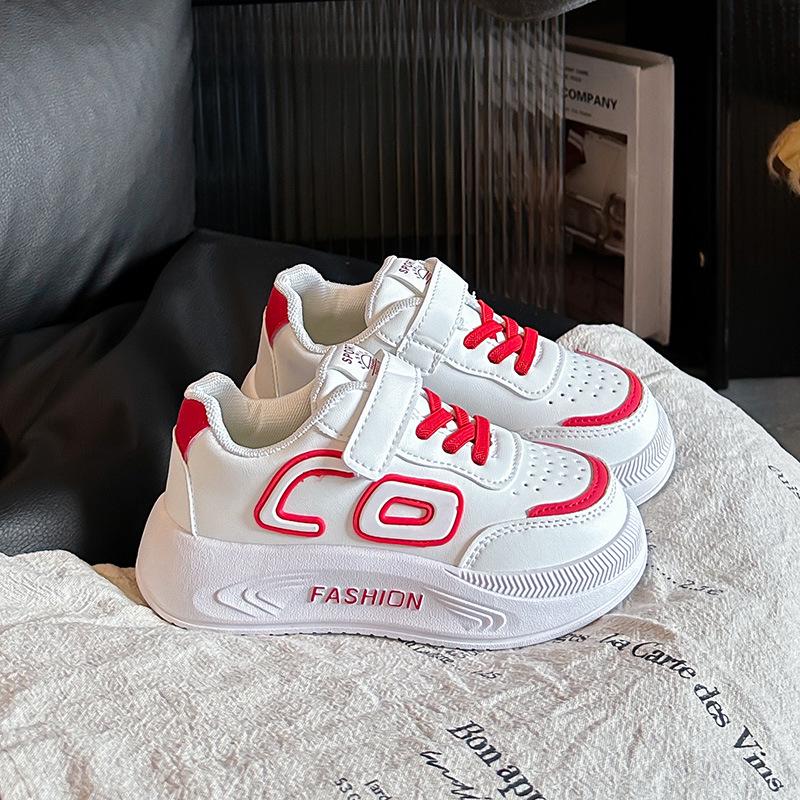 

2026 Spring/Autumn Kids Casual White Low-Top Shoes for Boys & Girls Size 23, Inner Length 14.5 cm червоний