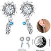 Boucles d'oreilles Attrape-rêves Filet Œil du Diable Souhaits Magnifiques en Argent Sterling 925 Neutre Adaptées aux Fêtes de Fiançailles Bijoux Exquis
