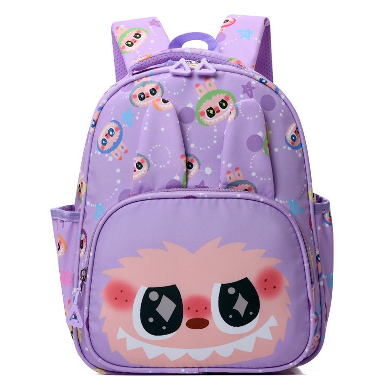 New Flow Cartoon Flower Backpack Kindergarten Schoolbag Large Capacity Load Reduction Cute Boys and Girls Student Backpack