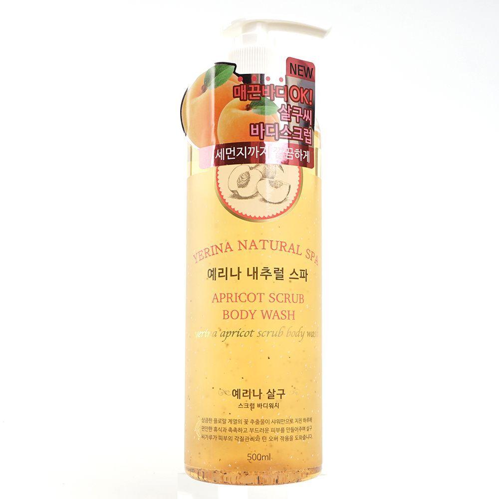 XAJNGIQQ Apricot Body Scrub Shower Body Wash 500ml