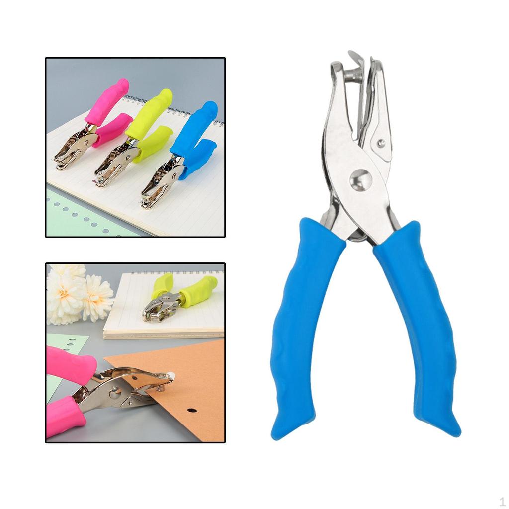 Paper Hole Punch, Hand Held Punch for Circle Holes, Heavy Duty Tool,