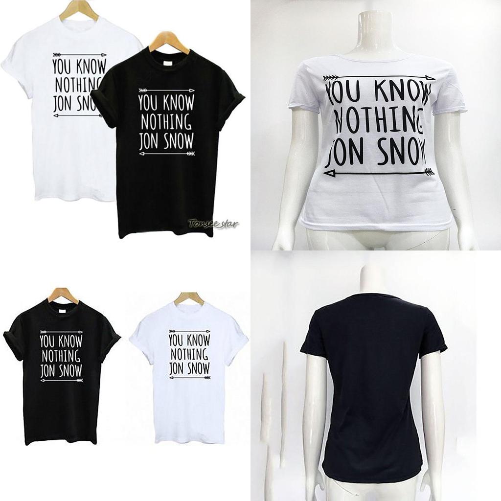 Premium Quality Women T-shirts Game Of Thrones Short Sleeve Letter Design