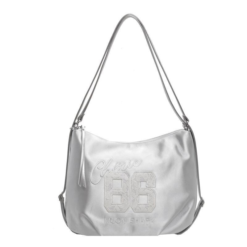 Geantă de umăr Geantă de tote cu scrisoare în stil colegiu pentru femei Rucsac de damă