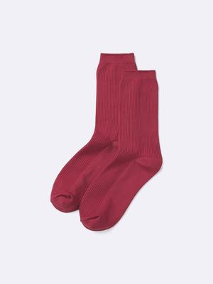 GU by Uniqlo Ribbed Crew Sock+e