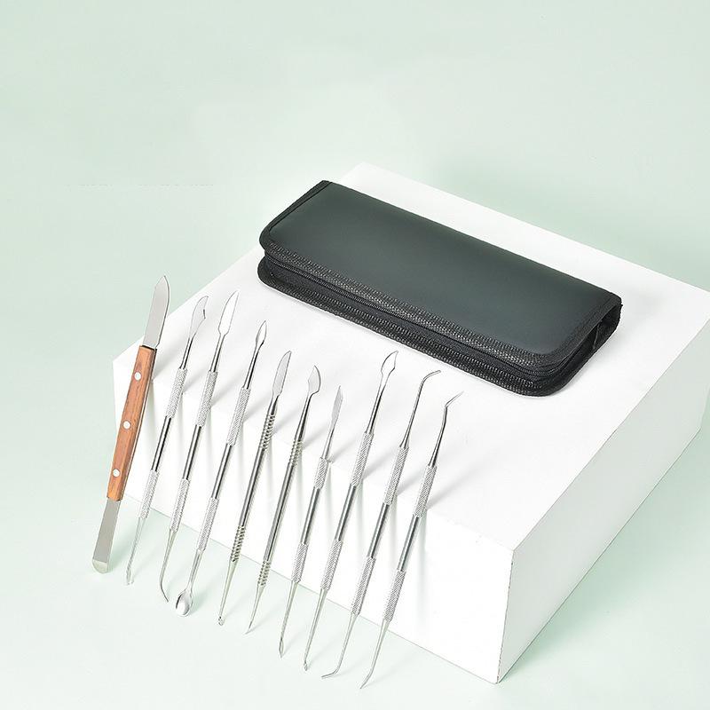Dental Wax Carving & Filling Instrument Set - Knife & Spoon Tools for Oral Technicians