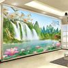 Photo Wallpaper 3d Stereo Waterfall Lake Lotus Landscape Mural Living Room Tv Sofa Bedroom Home Decor