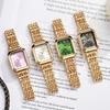 Minimalist Womens Square Quartz Watch With Alloy Case For Casual Office Wear