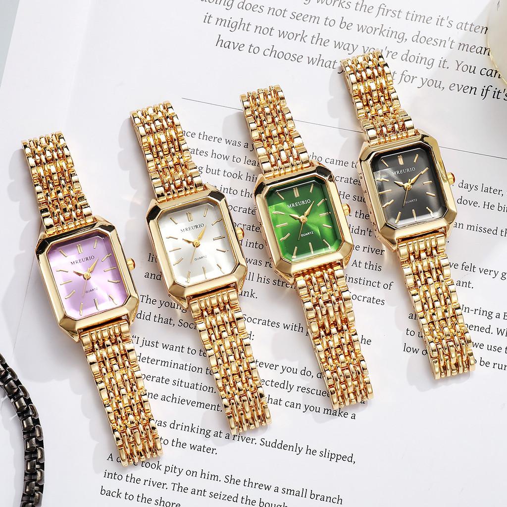 Minimalist Womens Square Quartz Watch With Alloy Case For Casual Office Wear