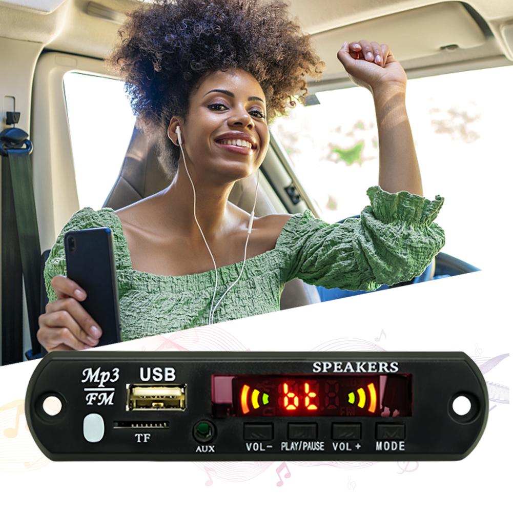 5/12V Audio MP3 Player Module USB TF FM Radio Bluetooth-Compatible 5.0 Audio Module Lossless Audio with Remote Control for Car