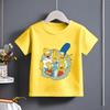 Young Boy Toy Airplane Print Fashionable Casual T-shirt Soft Comfortable Summer Kid Round Neck Short Sleeve T-shirt Clothing