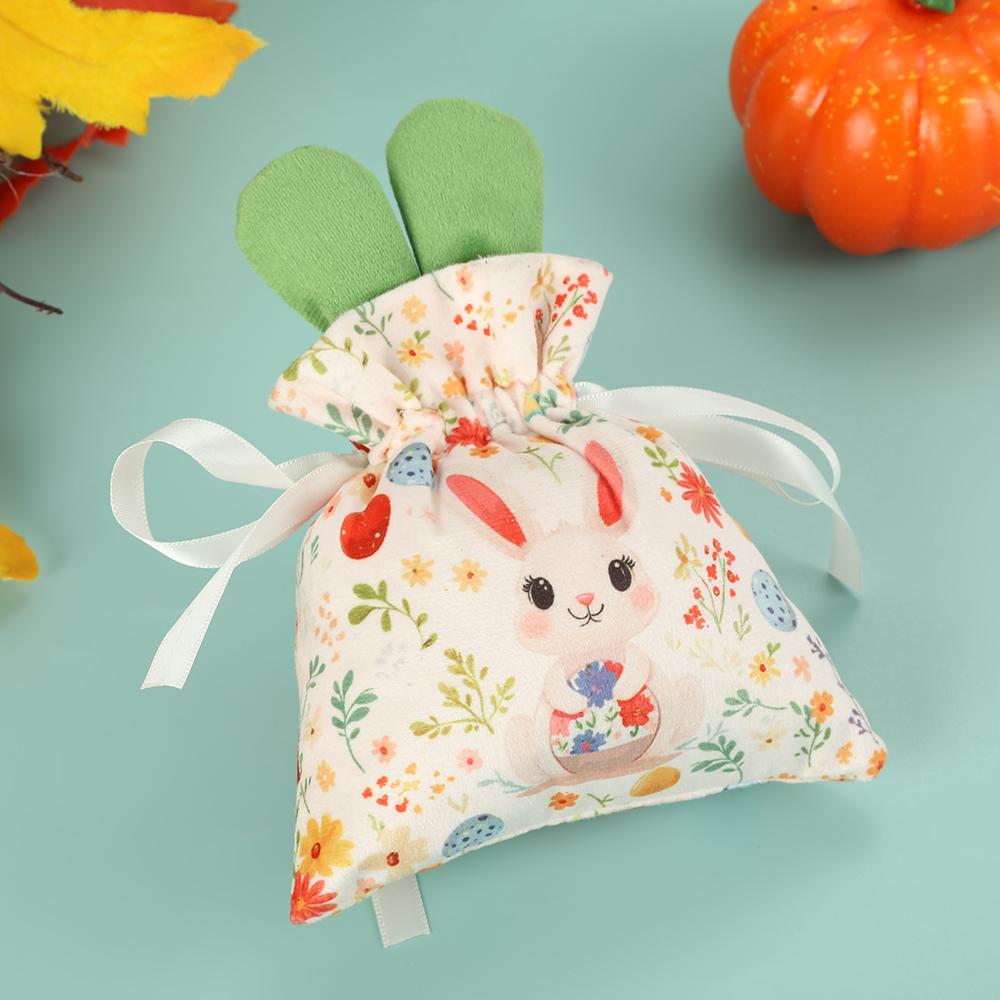 Velvet Easter Bunny Rabbits Bags Cute Bunny Gift Packing Bags Dropshipping Rabbit Chocolate Candy Bags Wedding Birthday Party