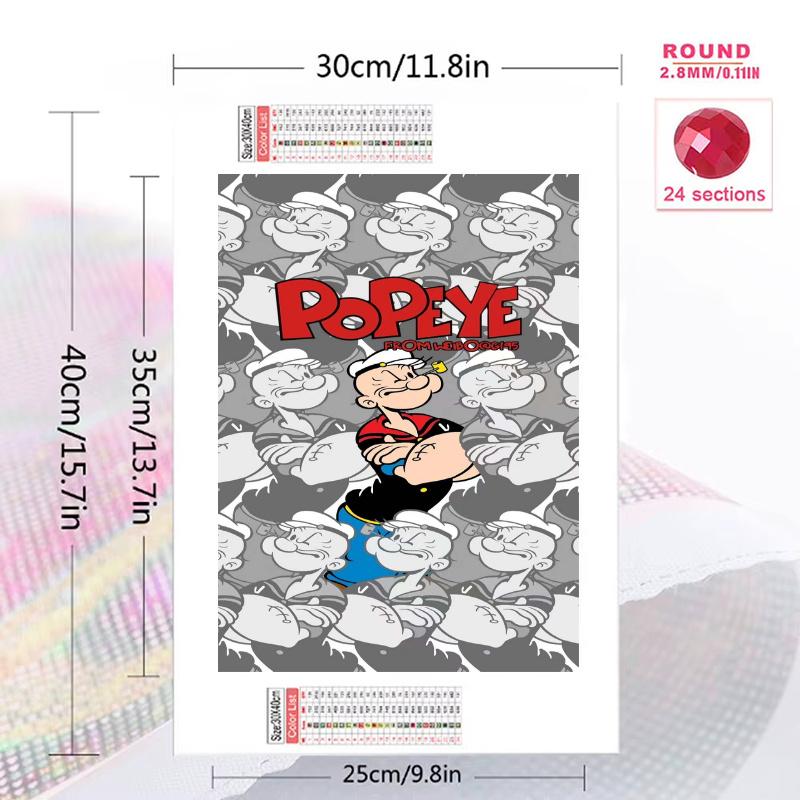 PoPEYE 100% Round Full Drill 5D DIY Diamond Painting Embroidery Cross Stitch Rhinestone Décor