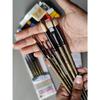 Set of 6 | Ideal for Watercolour, Gouache, Acrylics, Oil Brush, Synthetic Bristles, Wooden Handle