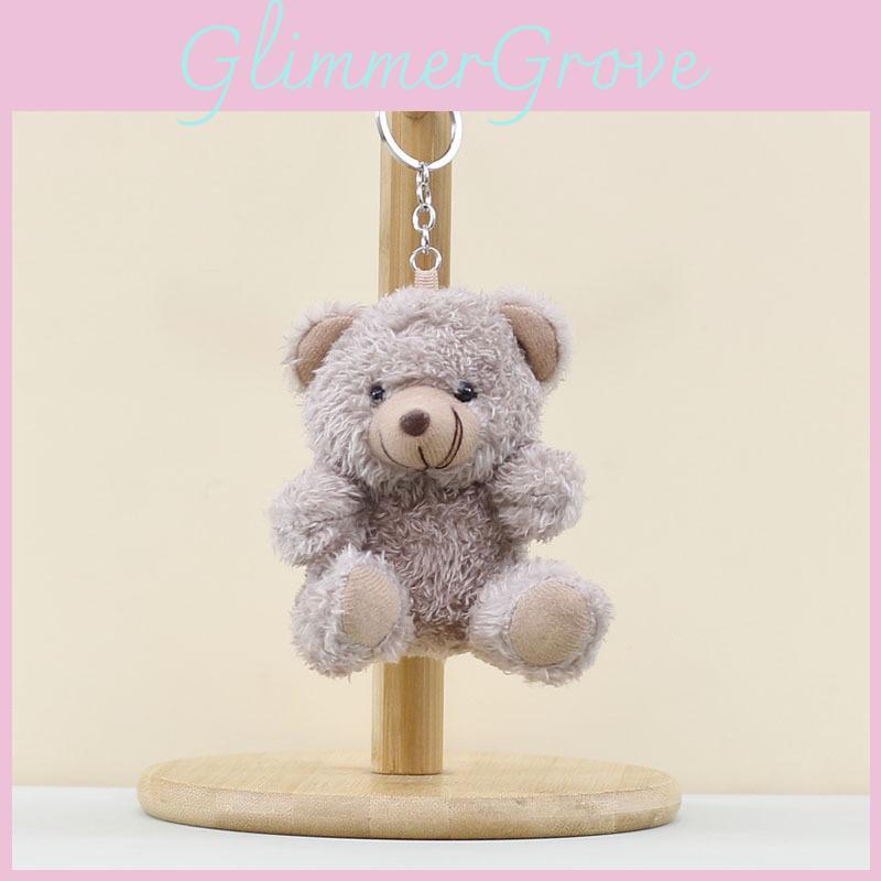 Charming Teddy Bear Plush Keychain Doll For Stylish Bag Accessories Available In Three Colors