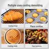 Non-stick Black Cooling Rack for Baking: Small & Large Cake, Bread, and Cookies.
