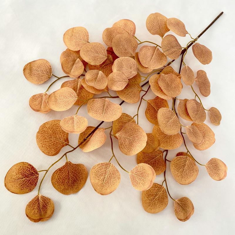 Painted Oil Artificial Leaves Wedding Props Decorate Realistic Foliage