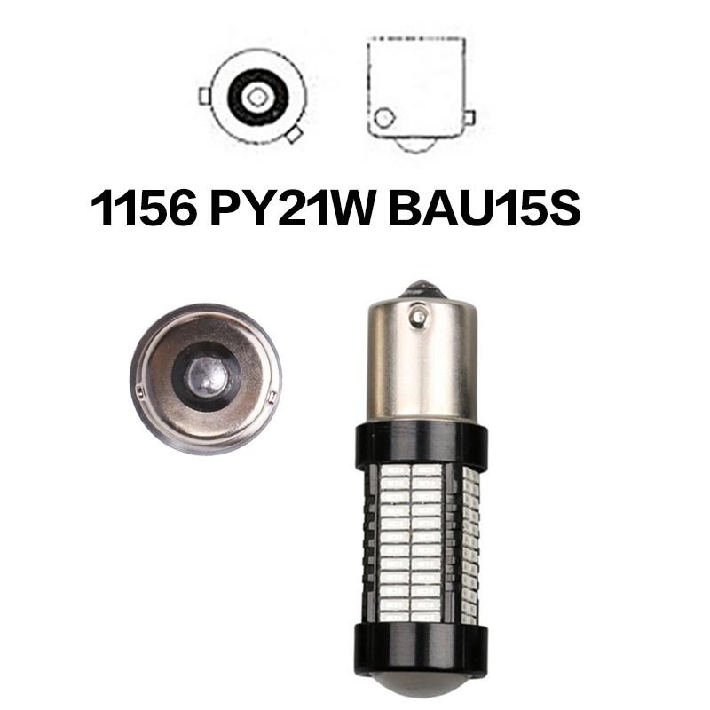 2stk Bil 108SMD LED Bremse Ryggelys Blinklys T20 1156 1157 P21W Bil Baklys Motorsykkel Pære 12V