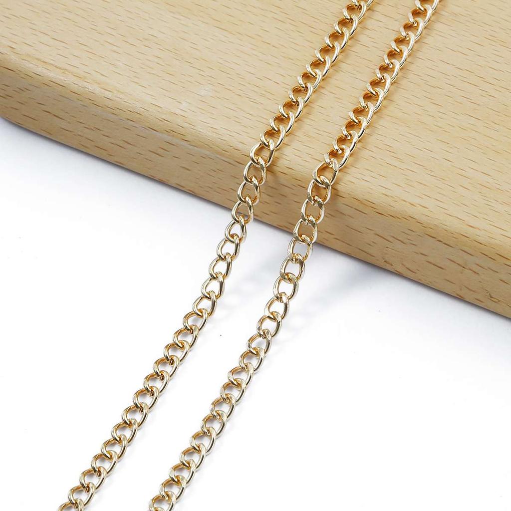 KC Gold Long Necklace Chains Iron Bulk For DIY Jewelry Findings Making Materials Accessories